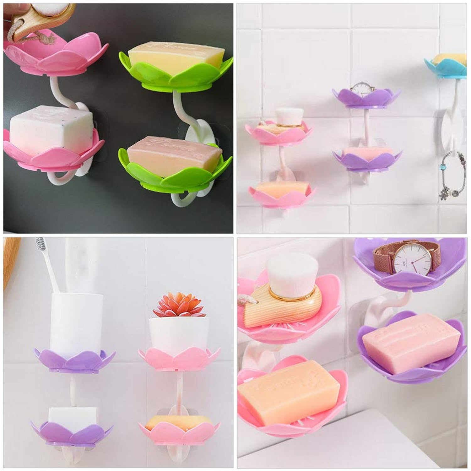 Flower-patterned soap holder with drainage feature, ideal for kitchen or bathroom. Flower-patterned soap holder with drainage feature, ideal for kitchen or bathroom.